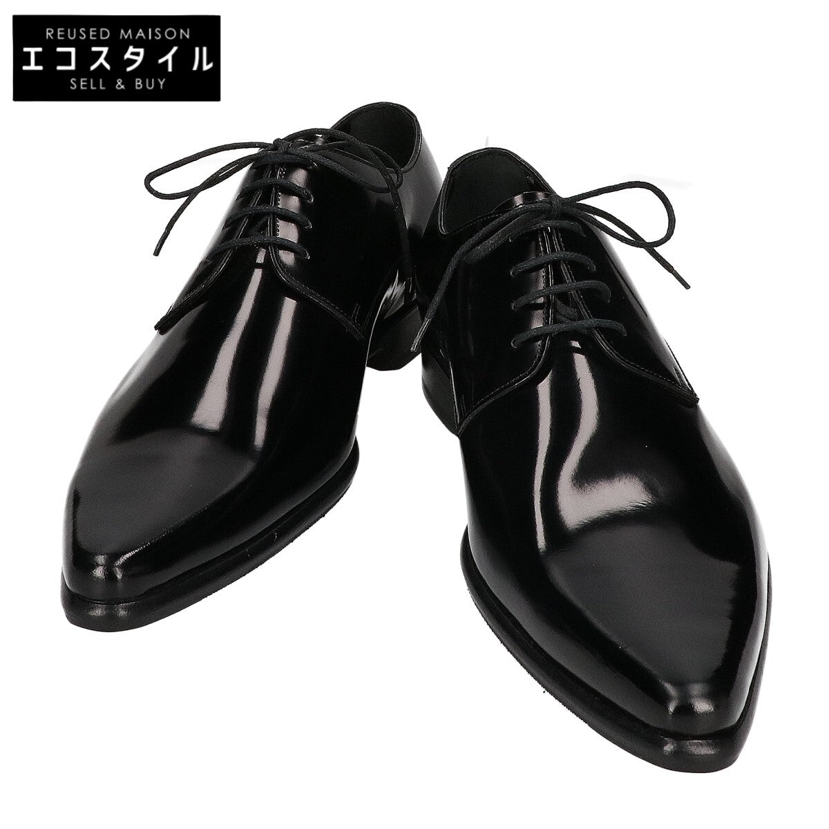 DOLCE&GABBANA ドルチェアンドガッバーナ 【新品同様】CA1920 パテントレザー レースアップ シューズ シューズ