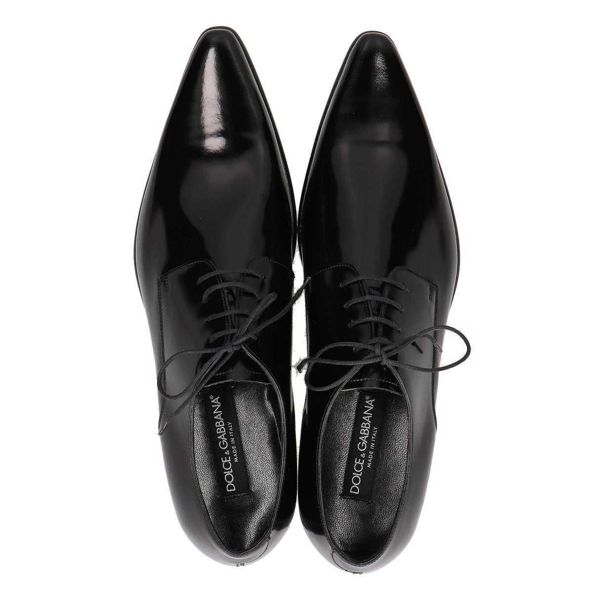 DOLCE&GABBANA ドルチェアンドガッバーナ 【新品同様】CA1920 パテントレザー レースアップ シューズ シューズ