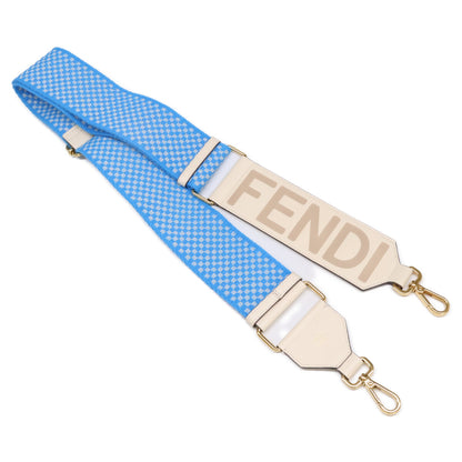 FENDI フェンディ 【美品】ストラップユー ブロックチェック ジャカード ショルダーストラップ その他
