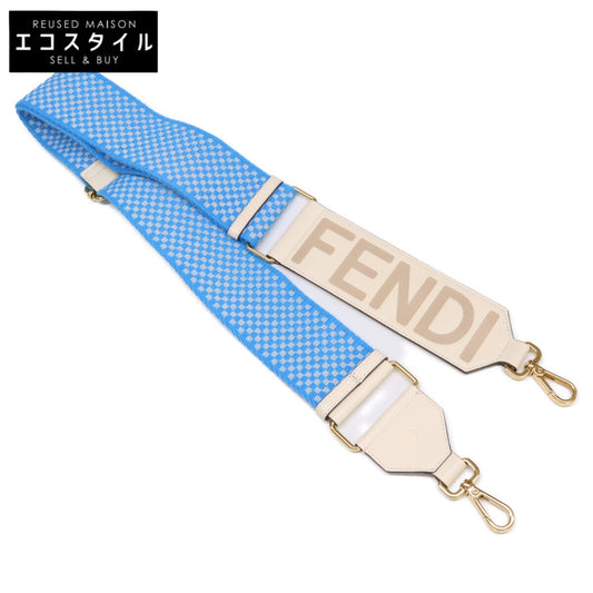 FENDI フェンディ 【美品】ストラップユー ブロックチェック ジャカード ショルダーストラップ その他
