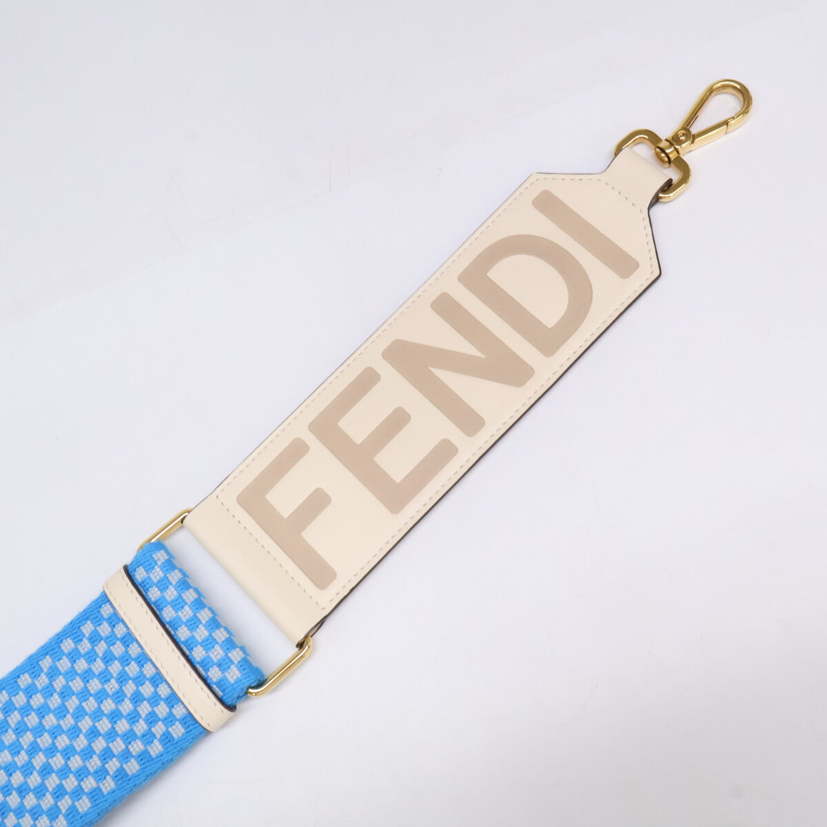 FENDI フェンディ 【美品】ストラップユー ブロックチェック ジャカード ショルダーストラップ その他