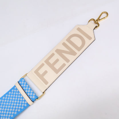 FENDI フェンディ 【美品】ストラップユー ブロックチェック ジャカード ショルダーストラップ その他