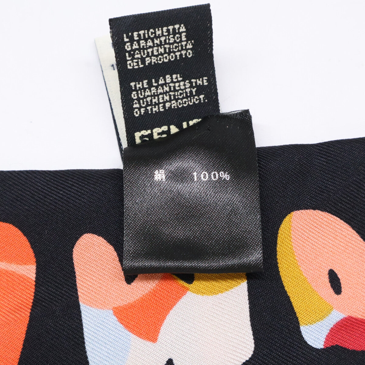 FENDI フェンディ ロゴ シルク ラッピー スカーフ