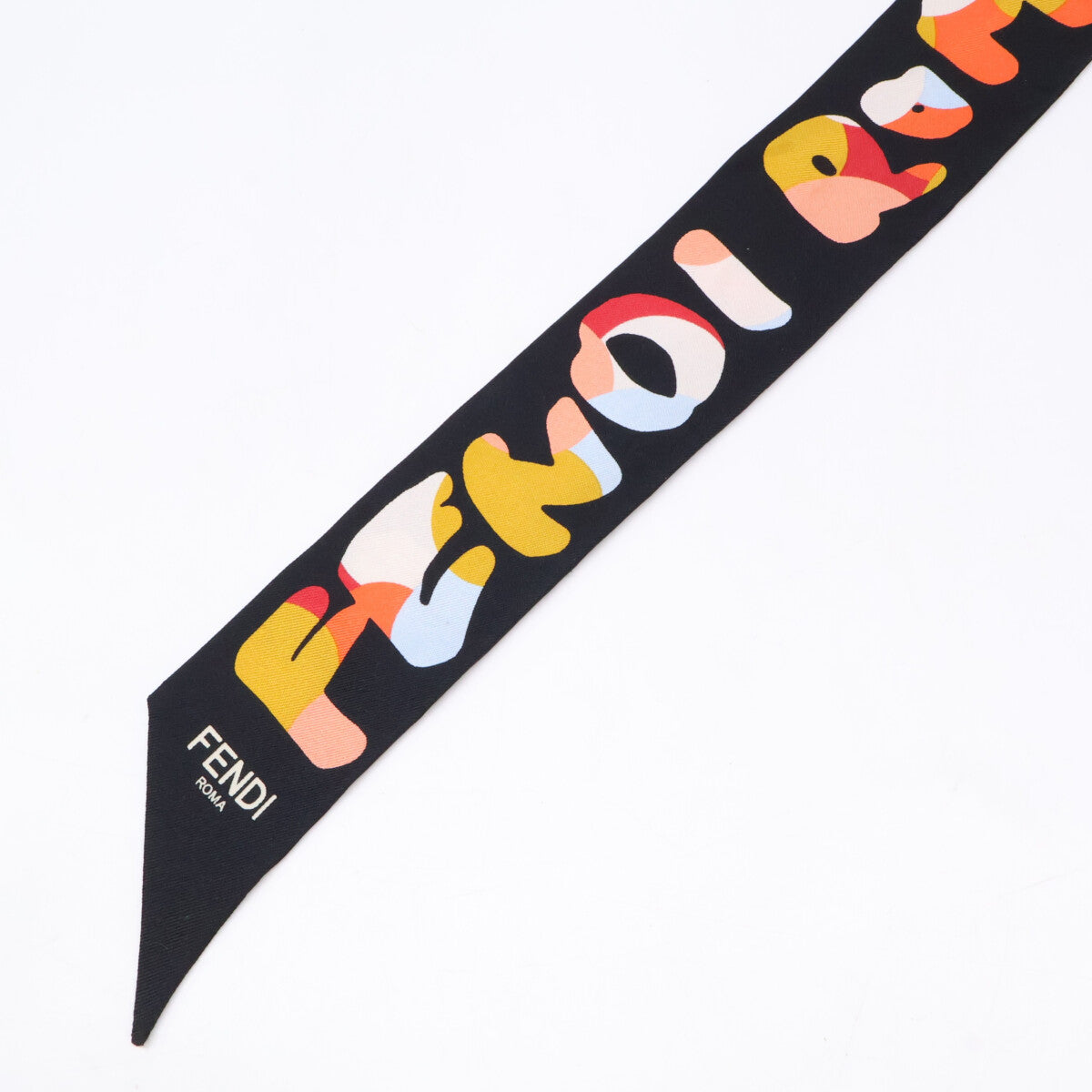 FENDI フェンディ ロゴ シルク ラッピー スカーフ