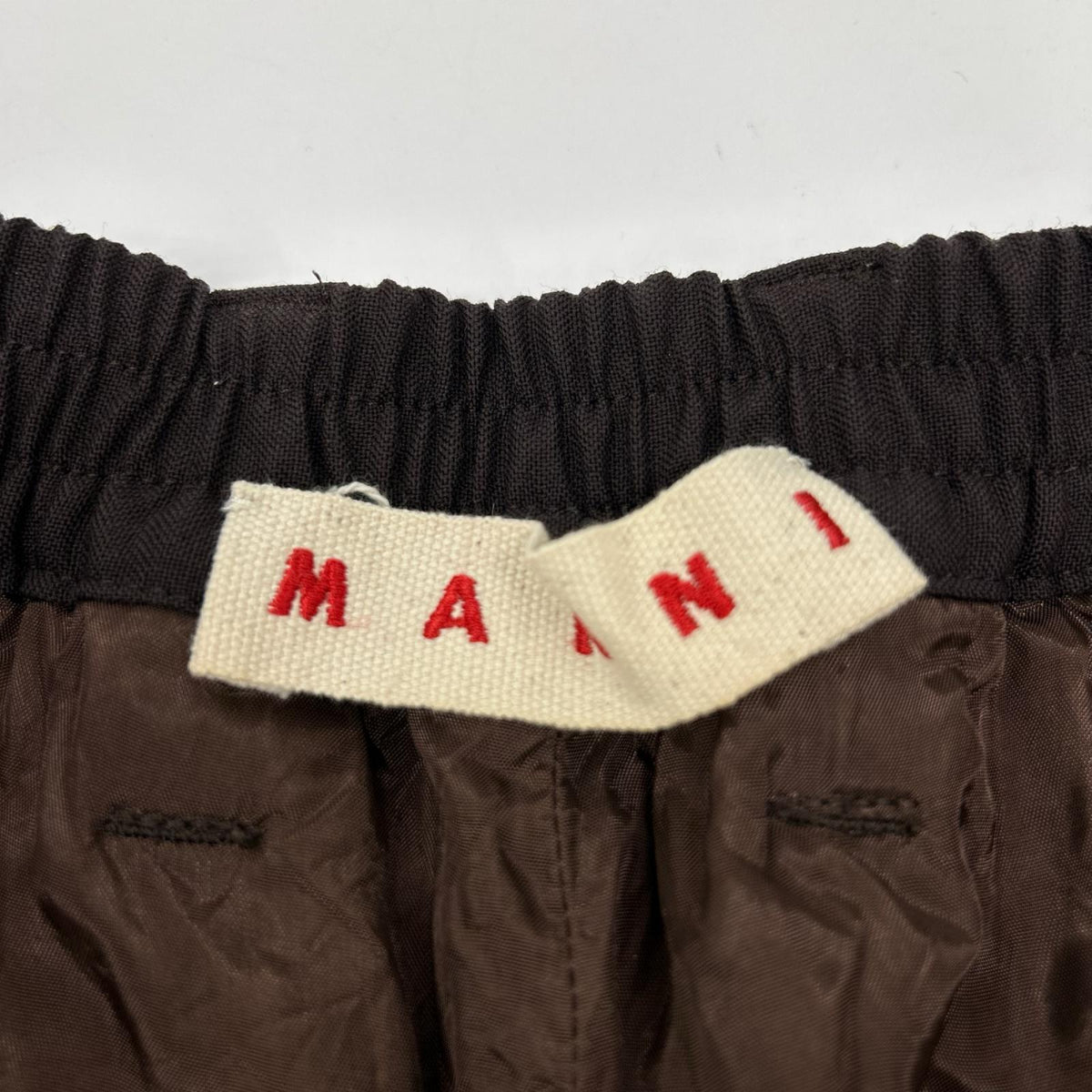 MARNI マルニ PAMA0317U0 ブラウン トロピカルウールパンツイージートラウザーパンツ ボトムス
