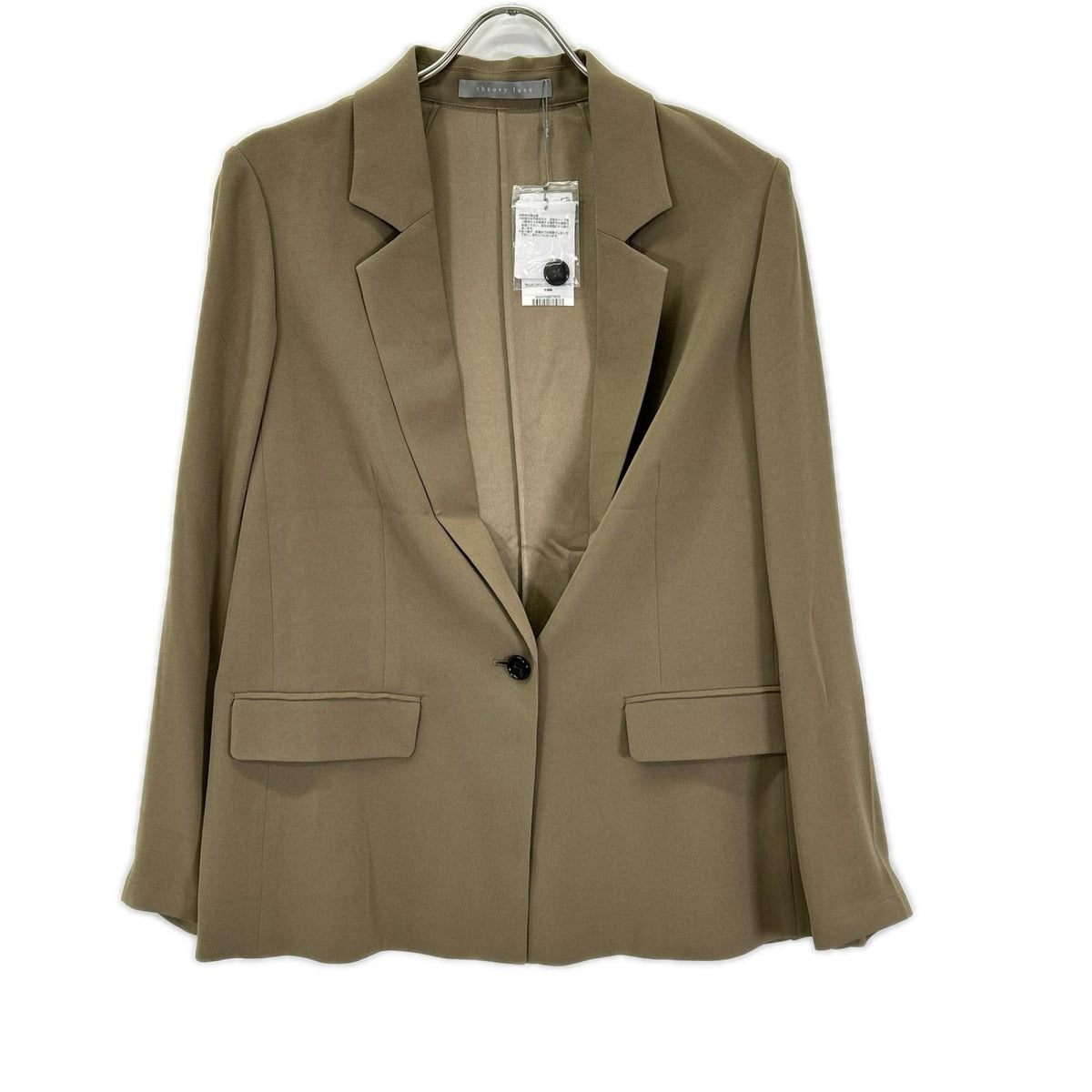 theory luxe セオリーリュクス ブラウン バックサテンリラックスジャケット ジャケット