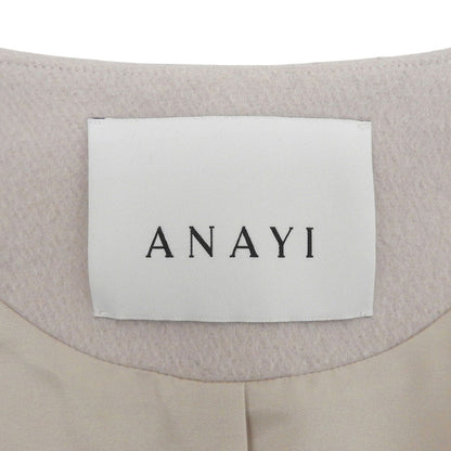 ANAYI アナイ Vネック ノーカラー ロング コート レディース アイボリー 38 コート