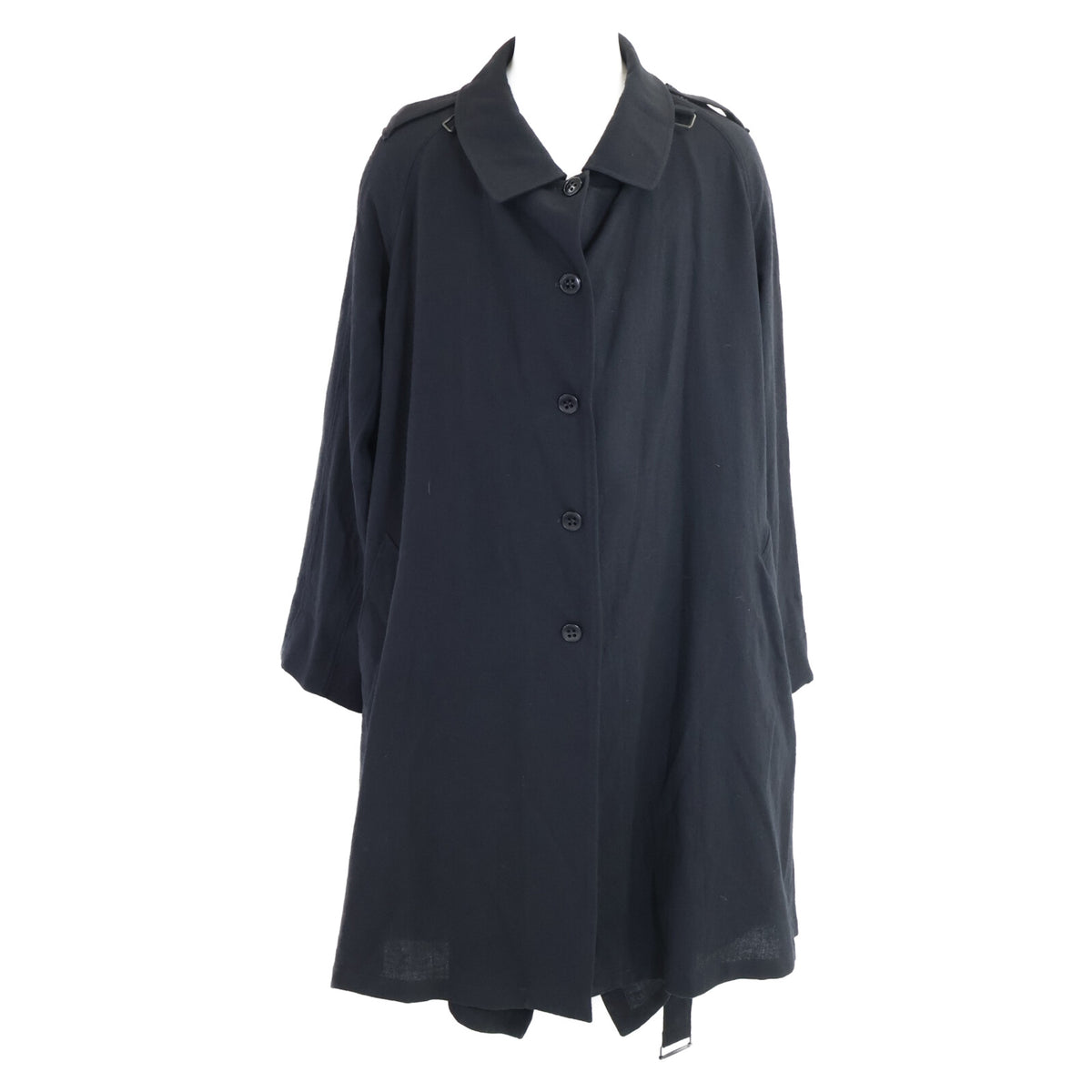 ANN DEMEULEMEESTER アンドゥムルメステール ウール レイヤードデザイン ベルト付 コート