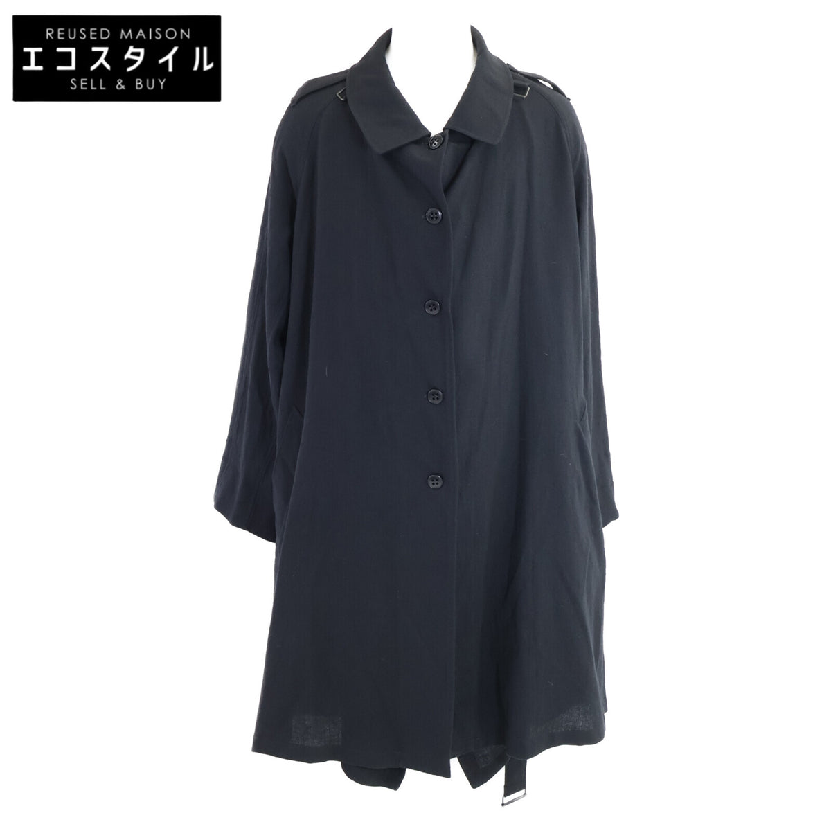 ANN DEMEULEMEESTER アンドゥムルメステール ウール レイヤードデザイン ベルト付 コート