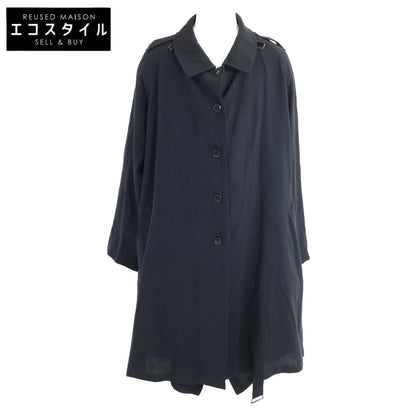 ANN DEMEULEMEESTER アンドゥムルメステール ウール レイヤードデザイン ベルト付 コート
