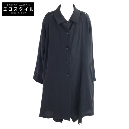 ANN DEMEULEMEESTER アンドゥムルメステール ウール レイヤードデザイン ベルト付 コート