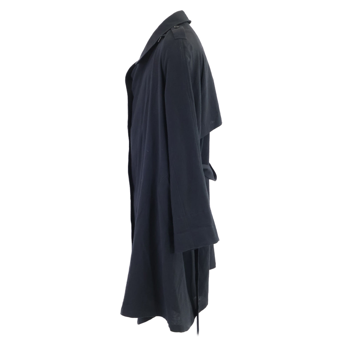 ANN DEMEULEMEESTER アンドゥムルメステール ウール レイヤードデザイン ベルト付 コート