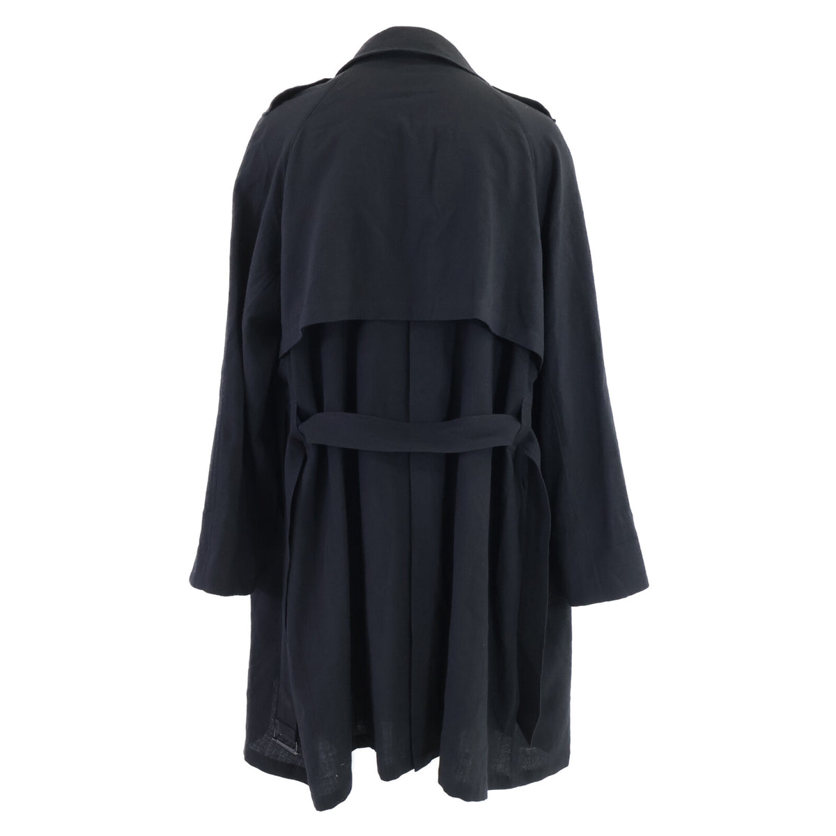 ANN DEMEULEMEESTER アンドゥムルメステール ウール レイヤードデザイン ベルト付 コート