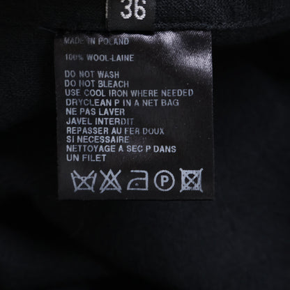 ANN DEMEULEMEESTER アンドゥムルメステール ウール レイヤードデザイン ベルト付 コート