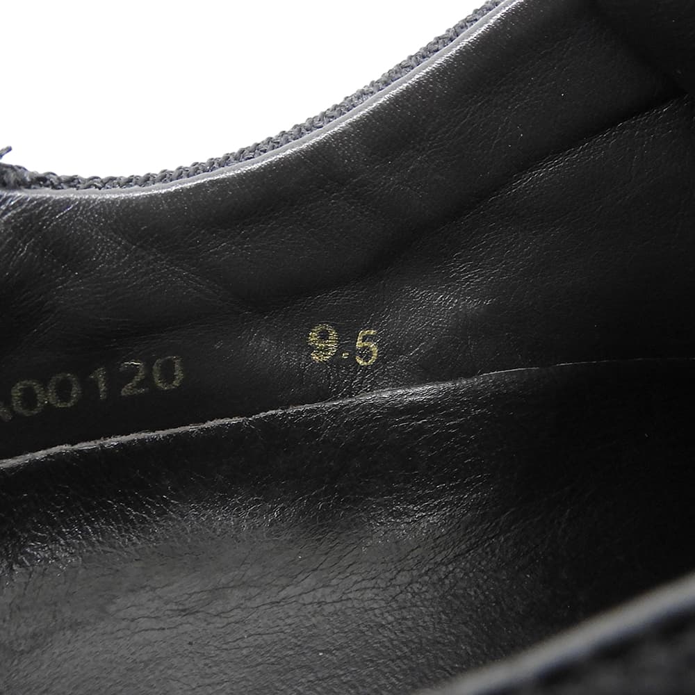 DOLCE&GABBANA ドルチェアンドガッバーナ DGロゴ レザー スニーカー シューズ メンズ ブラウン×ブラック 9.5 CA00120 シューズ