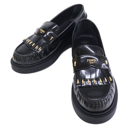 FENDI フェンディ 【美品】8D8582 FILO フィーロ パテントレザー キルティ ローファー シューズ