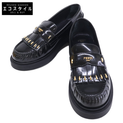 FENDI フェンディ 【美品】8D8582 FILO フィーロ パテントレザー キルティ ローファー シューズ