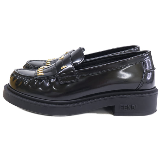 FENDI フェンディ 【美品】8D8582 FILO フィーロ パテントレザー キルティ ローファー シューズ