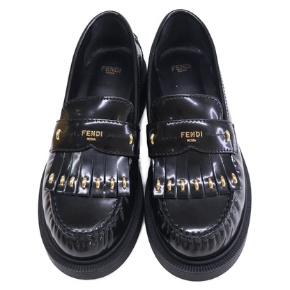 FENDI フェンディ 【美品】8D8582 FILO フィーロ パテントレザー キルティ ローファー シューズ