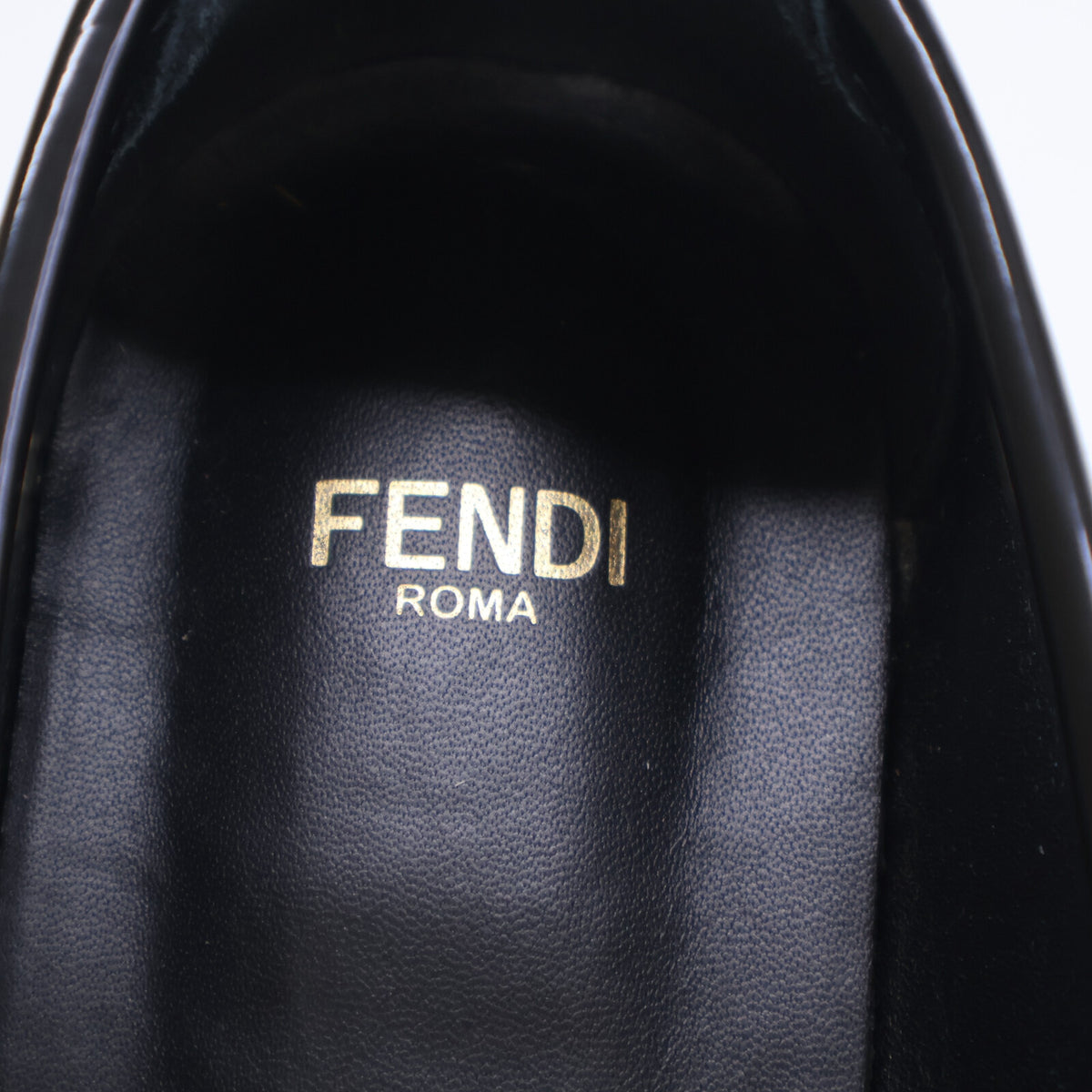 FENDI フェンディ 【美品】8D8582 FILO フィーロ パテントレザー キルティ ローファー シューズ