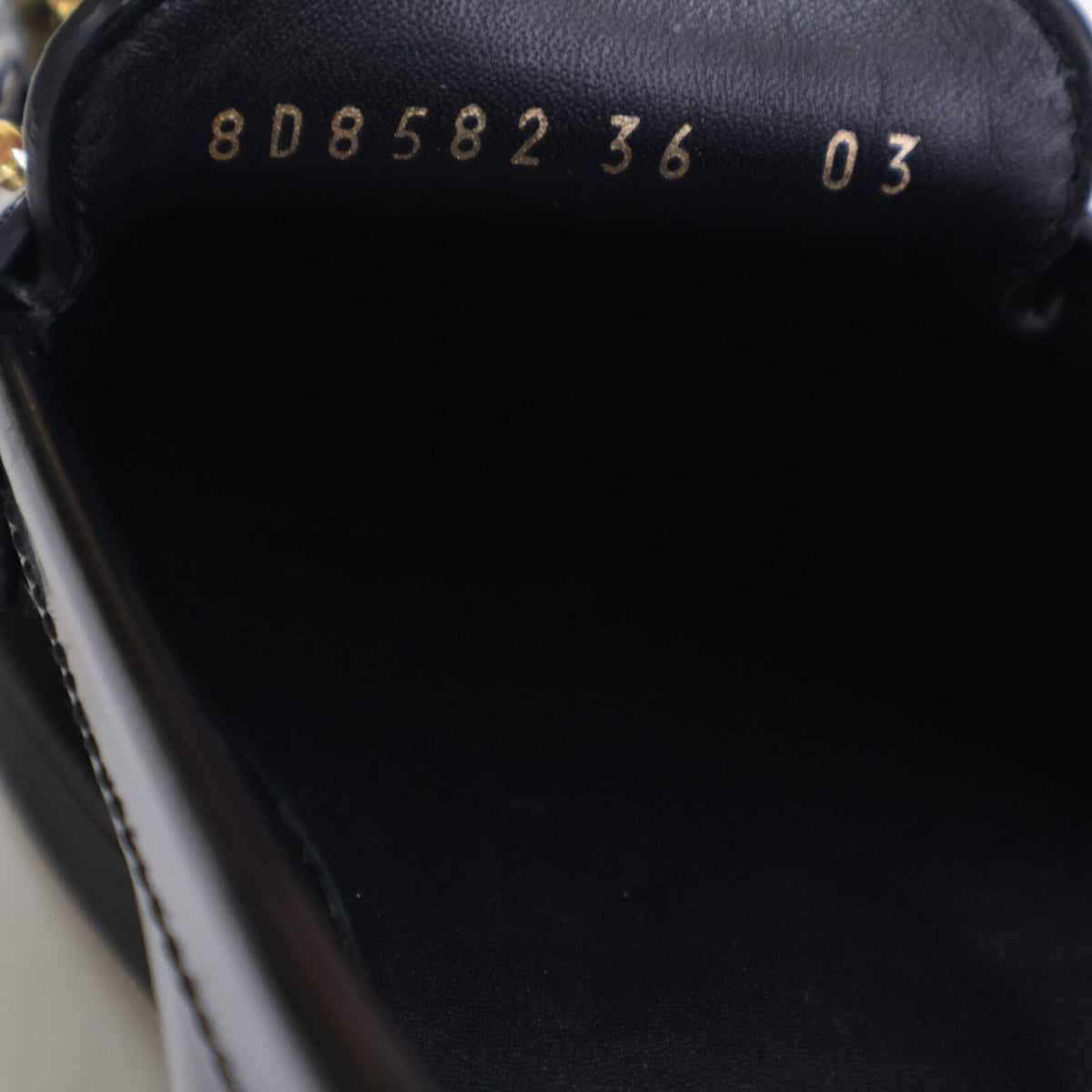 FENDI フェンディ 【美品】8D8582 FILO フィーロ パテントレザー キルティ ローファー シューズ