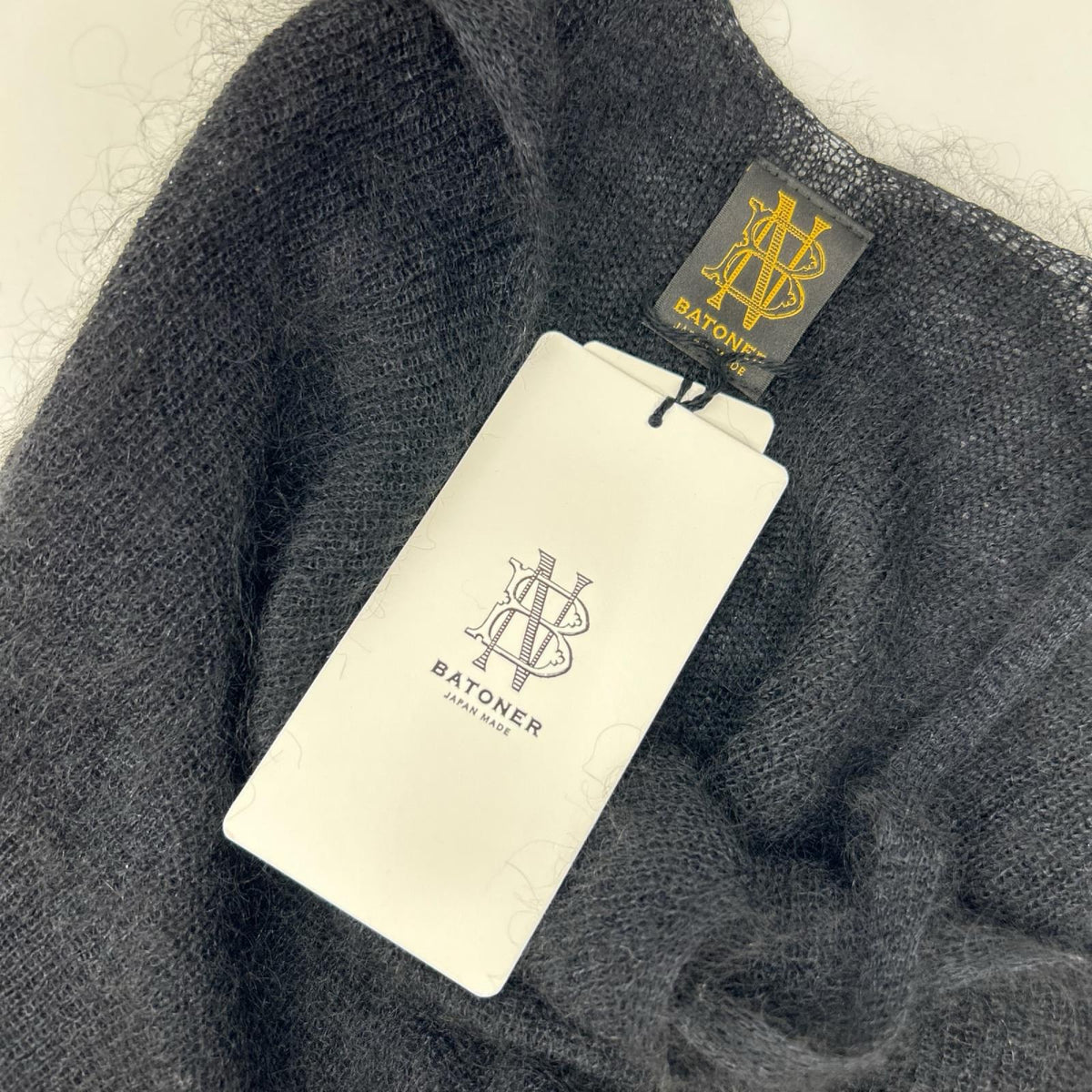 BATONER バトナー ブラック モヘヤ×シルク キャミソールワンピース ワンピース