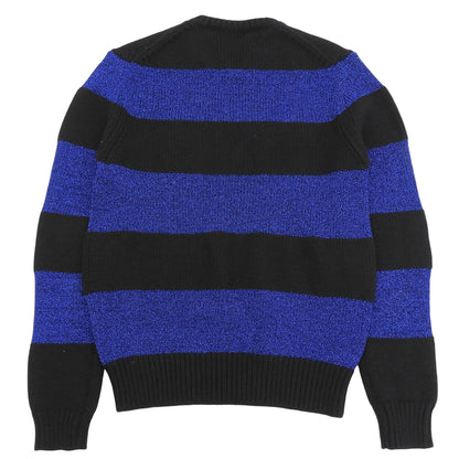 DSQUARED2 ディースクエアード ボーダー 長袖 ニット トップス メンズ ブラック×ブルー S S71HA0715 トップス