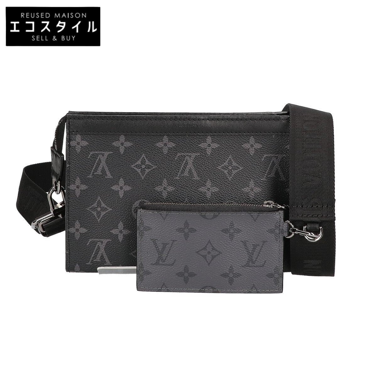 LOUIS VUITTON ルイヴィトン 美品 M81124 モノグラムエクリプス リバース ガストン ウェアラブル ウォレット ショルダーバッグ