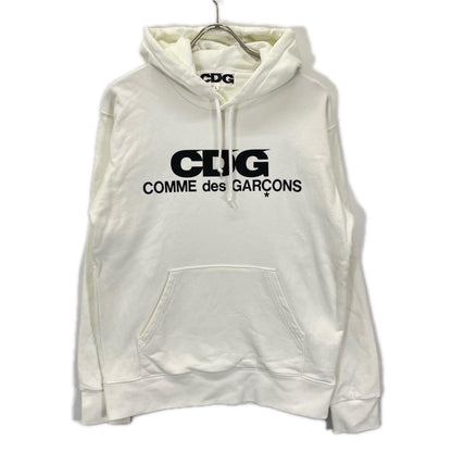 CDG シーディージー SZ-T001 ホワイト ロゴ スウェット パーカー トップス