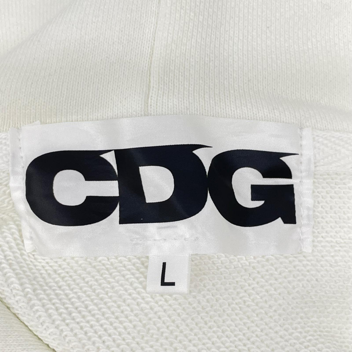 CDG シーディージー SZ-T001 ホワイト ロゴ スウェット パーカー トップス