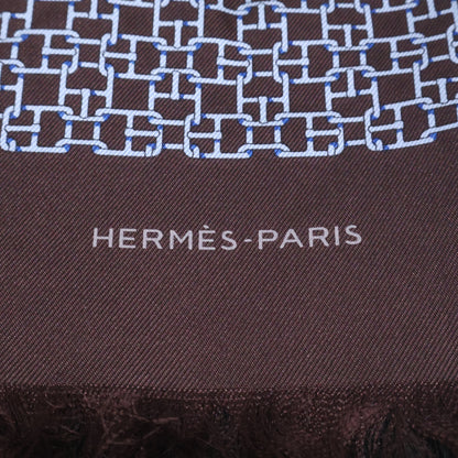 HERMES エルメス 総柄 シルクｘウール ストール