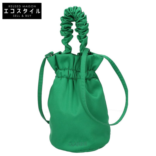GANNI ガニー 【美品】5855 巾着型 2WAY トップハンドル ハンドバッグ