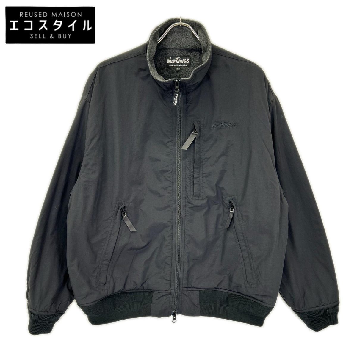 WILD THINGS ワイルドシングス WT25151AD 25AW ブラック スタンドアップ フリースライニング ジャケット ジャケット