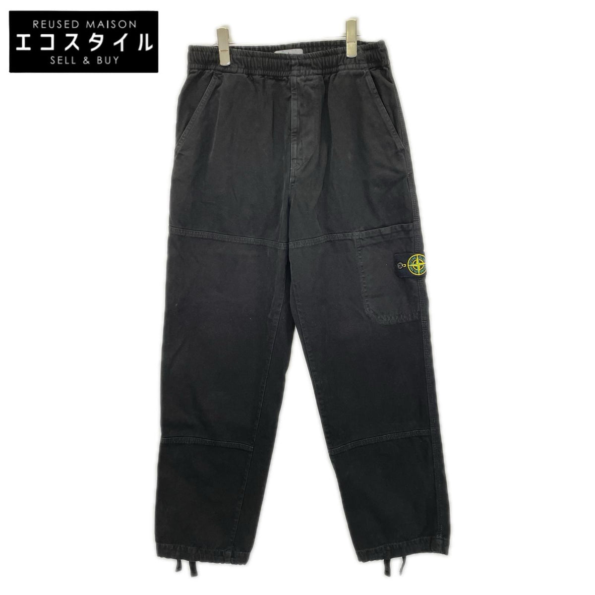 STONE ISLAND ストーンアイランド ブラック Trousers パンツ ボトムス