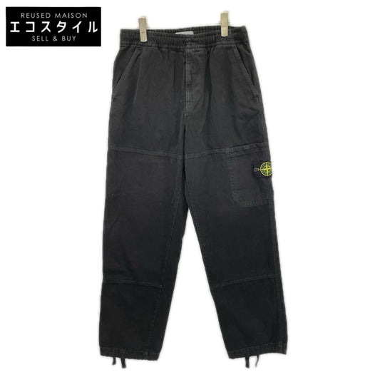 STONE ISLAND ストーンアイランド ブラック Trousers パンツ ボトムス