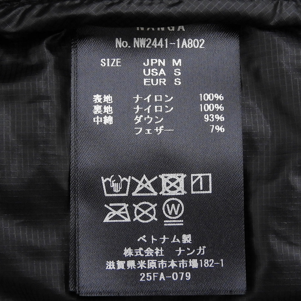 NANGA ナンガ マウンテン ロッジ ダウン フーディ ジャケット メンズ ブラック M 24FW NW2441-1A802 ジャケット