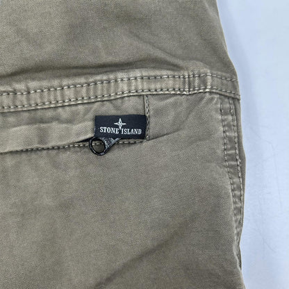 STONE ISLAND ストーンアイランド 6915323WI カーキ コットンストレッチガーメントダイパンツ ボトムス
