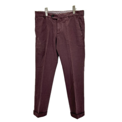 BRUNELLO CUCINELLI ブルネロクチネリ ボルドー コットン チノ センタープレススラックス ボトムス
