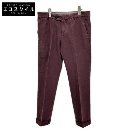 BRUNELLO CUCINELLI ブルネロクチネリ ボルドー コットン チノ センタープレススラックス ボトムス
