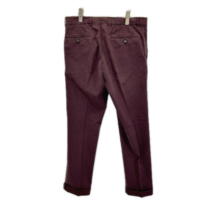 BRUNELLO CUCINELLI ブルネロクチネリ ボルドー コットン チノ センタープレススラックス ボトムス