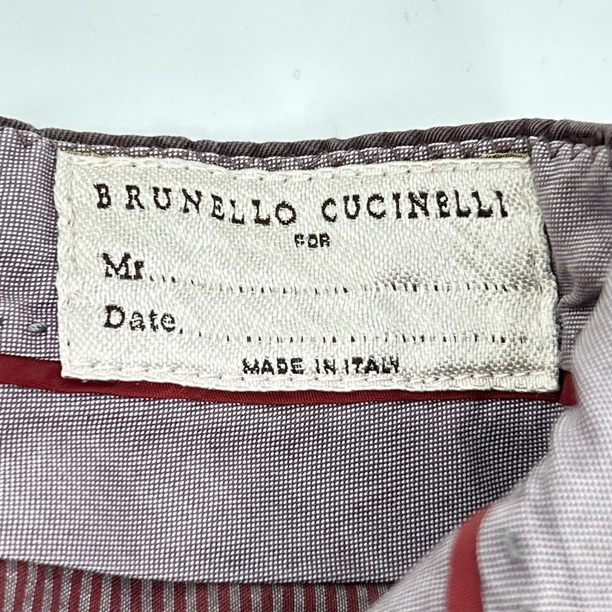 BRUNELLO CUCINELLI ブルネロクチネリ ボルドー コットン チノ センタープレススラックス ボトムス