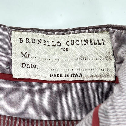 BRUNELLO CUCINELLI ブルネロクチネリ ボルドー コットン チノ センタープレススラックス ボトムス