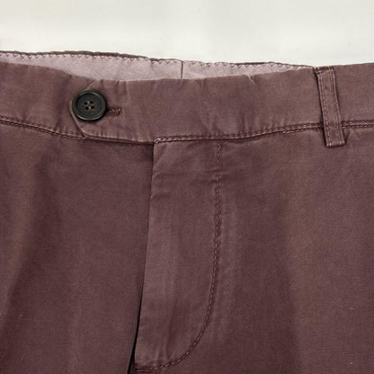 BRUNELLO CUCINELLI ブルネロクチネリ ボルドー コットン チノ センタープレススラックス ボトムス