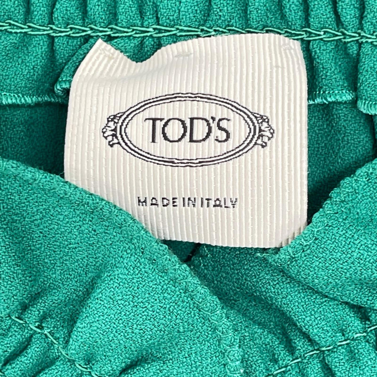 TOD'S トッズ グリーン フリル ワンボタン ワンピース ワンピース