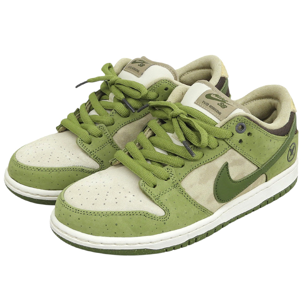 NIKE ナイキ 新品同様 Yuto Horigome × Nike SB Dunk Low Matcha スニーカー シューズ メンズ グリーン×ベージュ 26.5cm HF8022-300 シューズ
