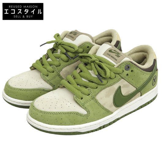 NIKE ナイキ 新品同様 Yuto Horigome × Nike SB Dunk Low Matcha スニーカー シューズ メンズ グリーン×ベージュ 26.5cm HF8022-300 シューズ
