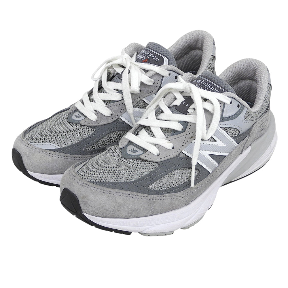 NEW BALANCE ニューバランス 美品 ローカットスニーカー シューズ メンズ グレー 25.0cm M990GL6 シューズ