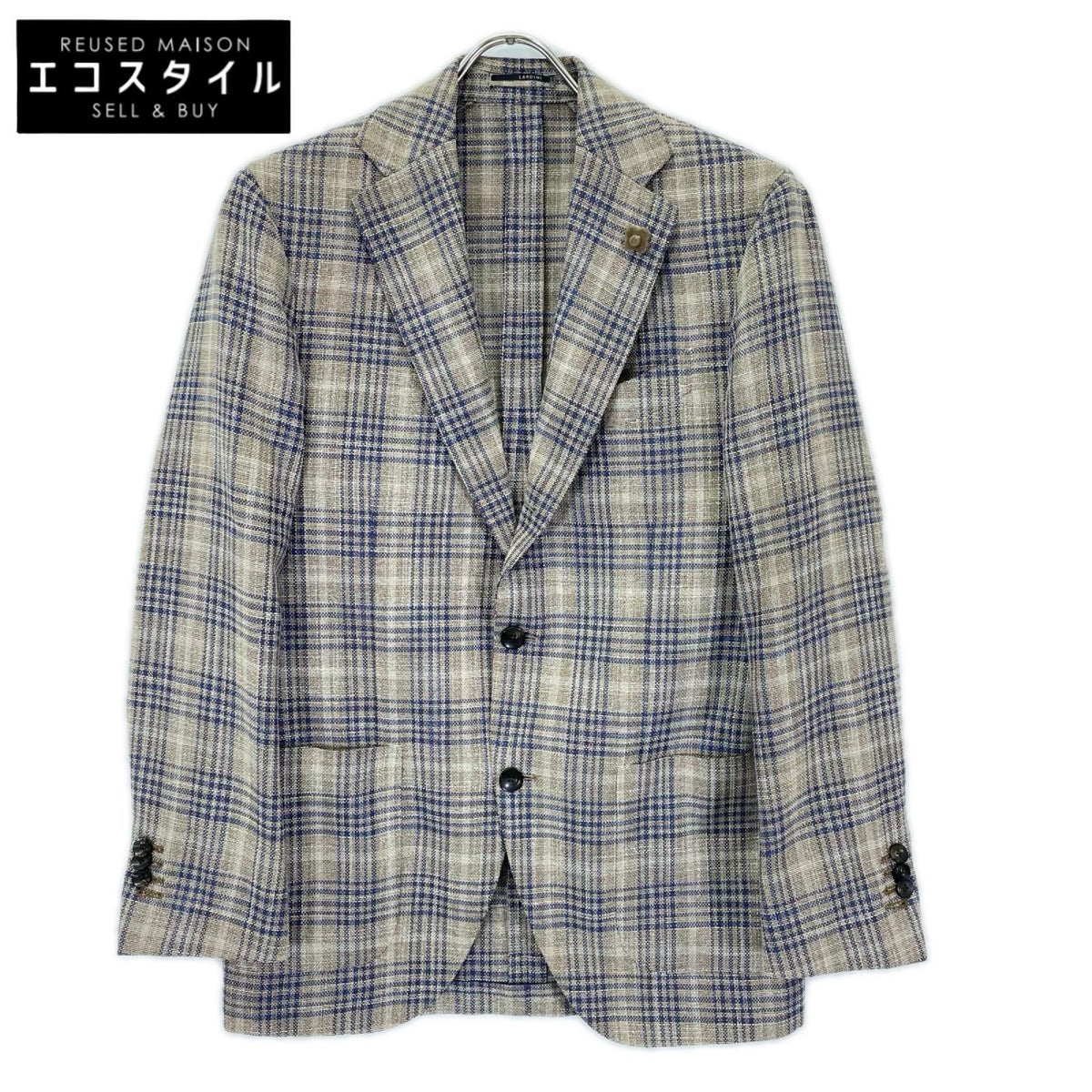 LARDINI ラルディーニ EE0526AQ チェック リネン ジャケット ジャケット