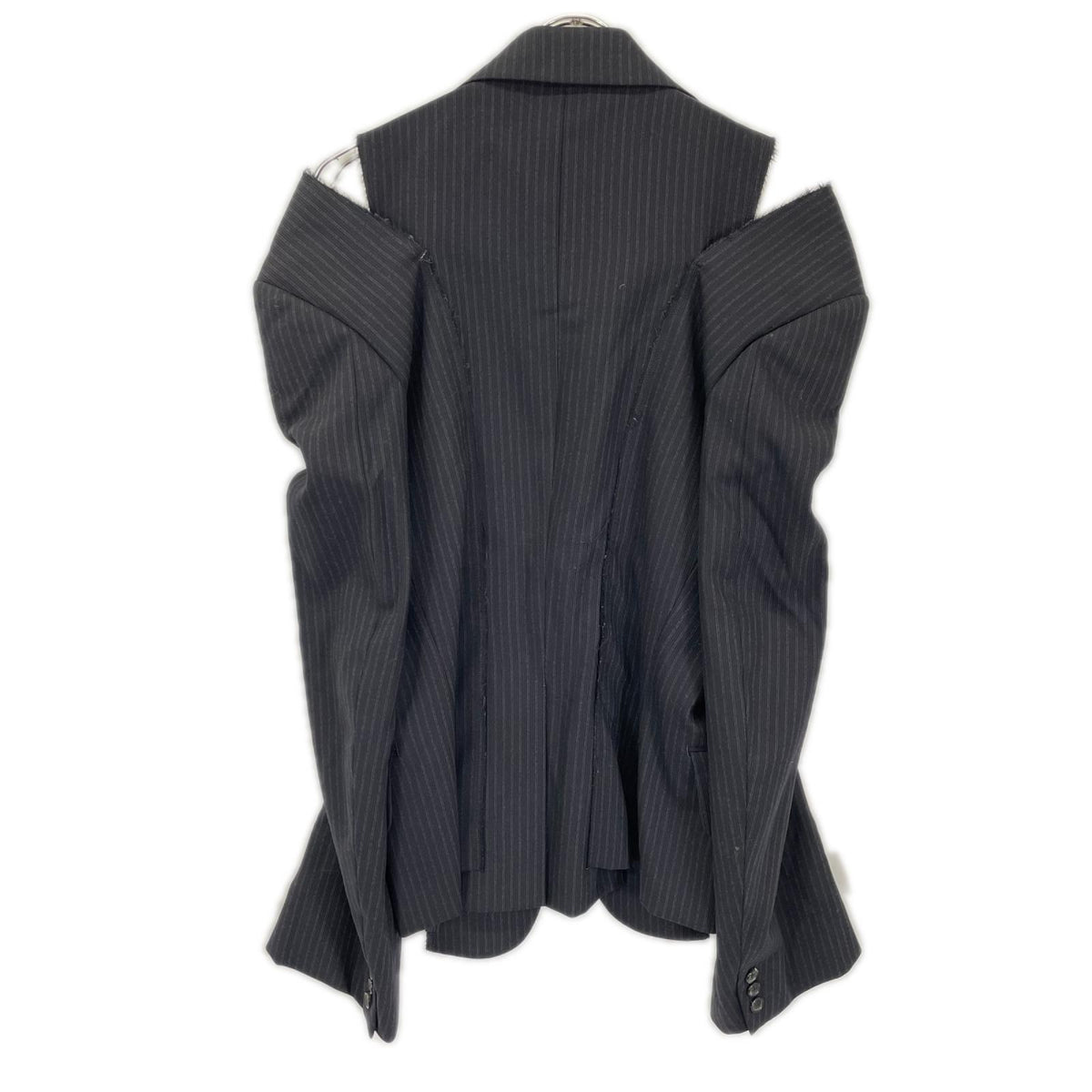 COMMEdesGARCONS コムデギャルソン GN-J023 ブラック ストライプ カットオフ ジャケット ジャケット
