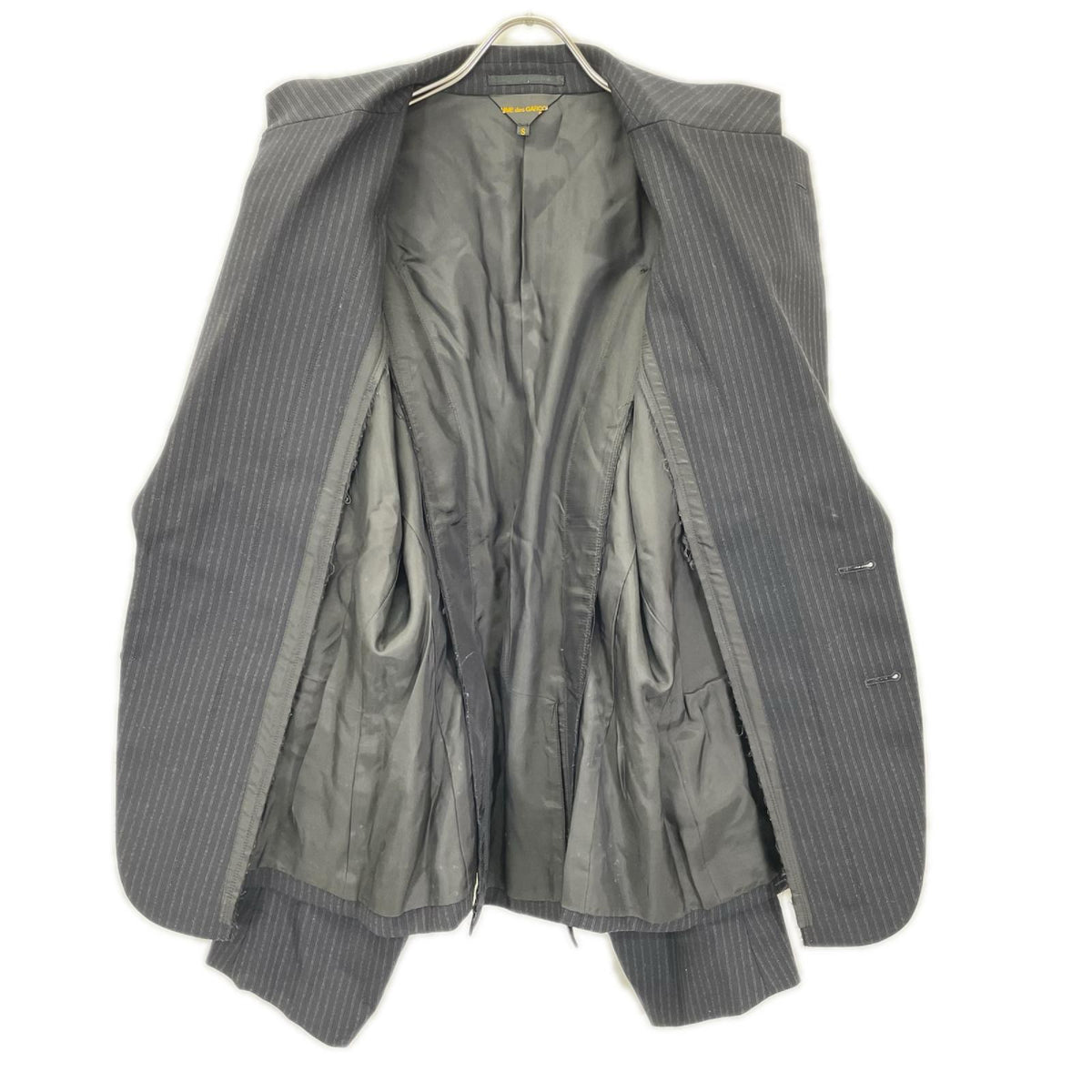 COMMEdesGARCONS コムデギャルソン GN-J023 ブラック ストライプ カットオフ ジャケット ジャケット